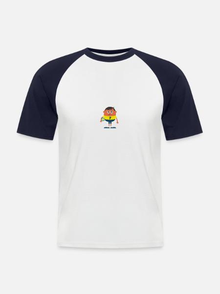 Ballsport - Männer Baseball-T-Shirt - Weiß/Navy