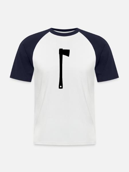 axe - Men's Baseball T-Shirt - white/navy