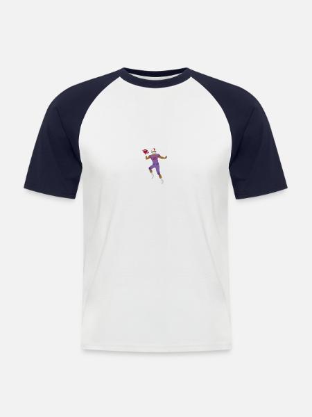 Ballsport - Männer Baseball-T-Shirt - Weiß/Navy