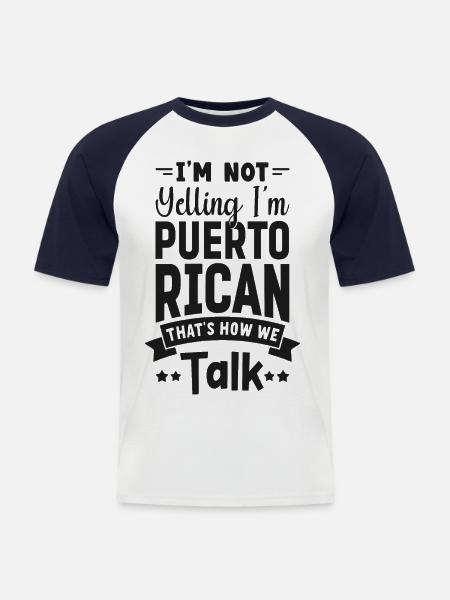 Puerto Rico - Men's Baseball T-Shirt - white/navy