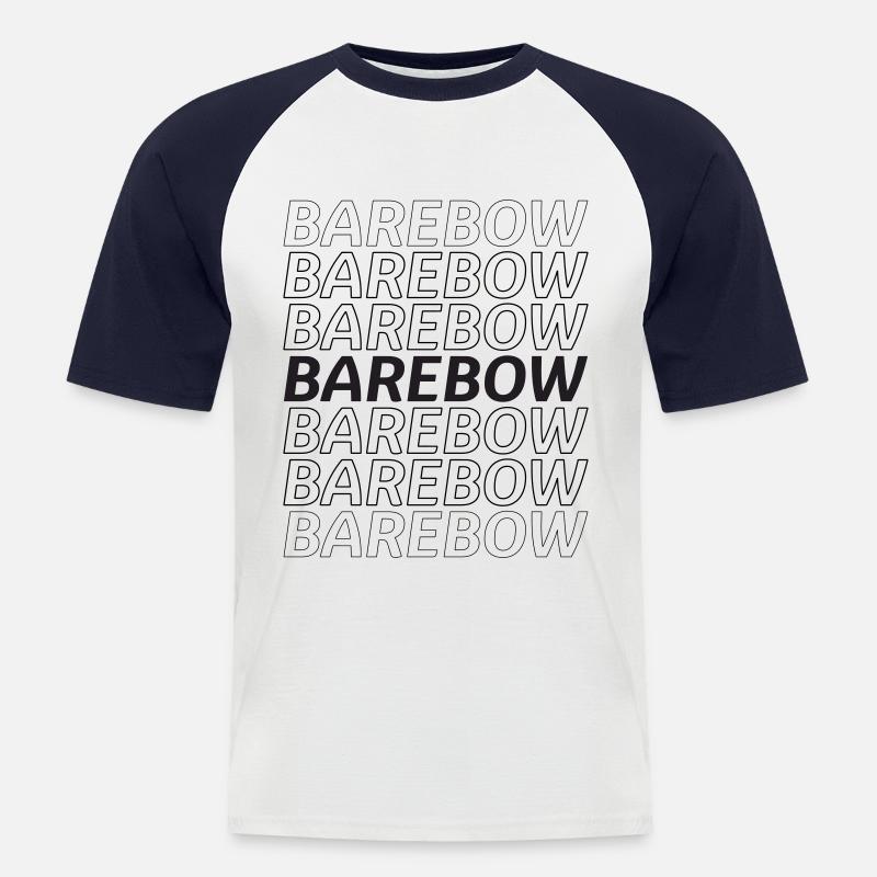 barebow - Männer Baseball-T-Shirt - Weiß/Navy