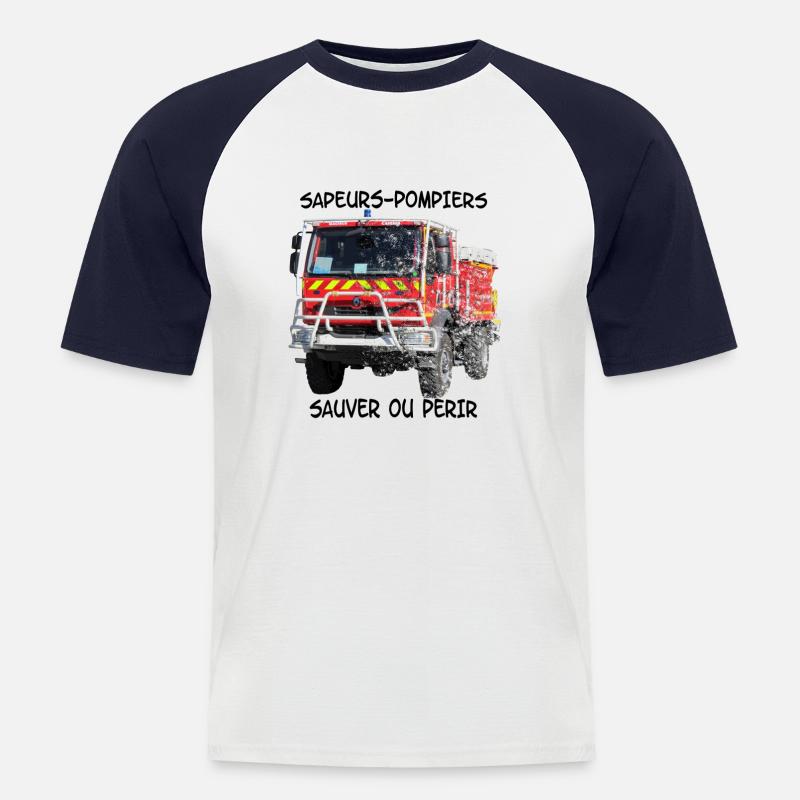 ccf speichern oder untergehen - Männer Baseball-T-Shirt - Weiß/Navy
