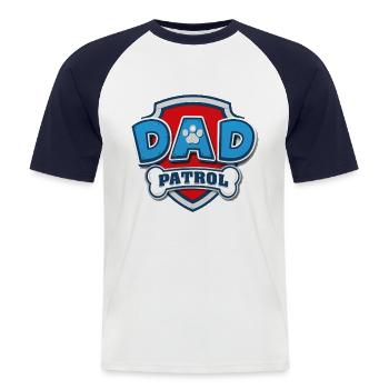 Paw Patrol Dad Patrol Father - Men's Baseball T-Shirt - white/navy - Front - Nik (191cm)