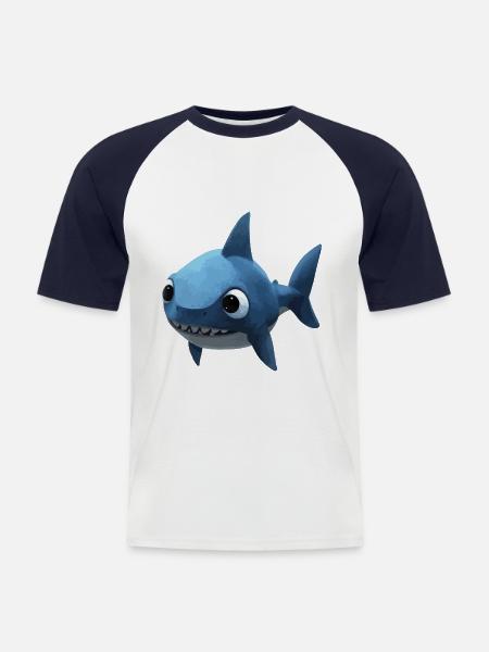 Blue - Cute and Stylish - Men's Baseball T-Shirt - white/navy