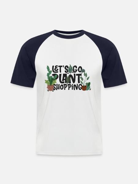 Gardener plants - Men's Baseball T-Shirt - white/navy