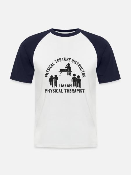 Physical Therapist Therapy - Men's Baseball T-Shirt - white/navy