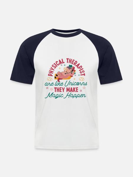 Physical Therapist Therapy - Men's Baseball T-Shirt - white/navy