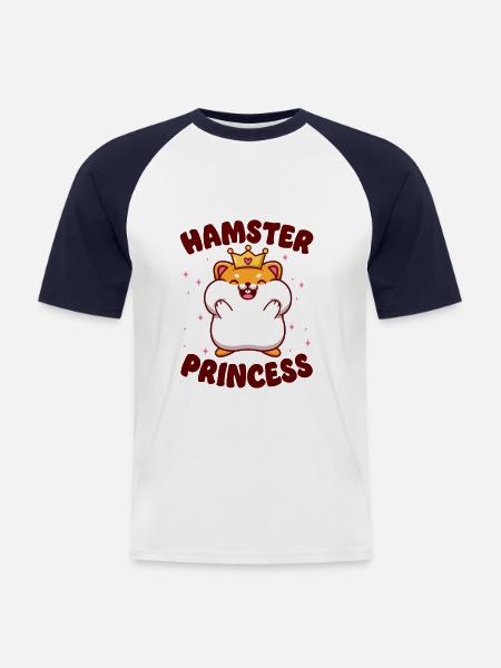 Hamster Hamster Princess - Men's Baseball T-Shirt - white/navy