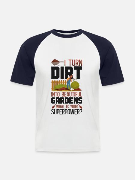 Landscaper Landscaping Landscape - Men's Baseball T-Shirt - white/navy