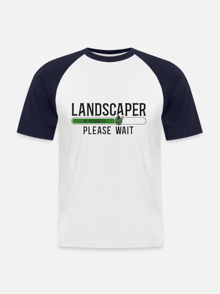 Landscaper Landscaping Landscape - Männer Baseball-T-Shirt - Weiß/Navy