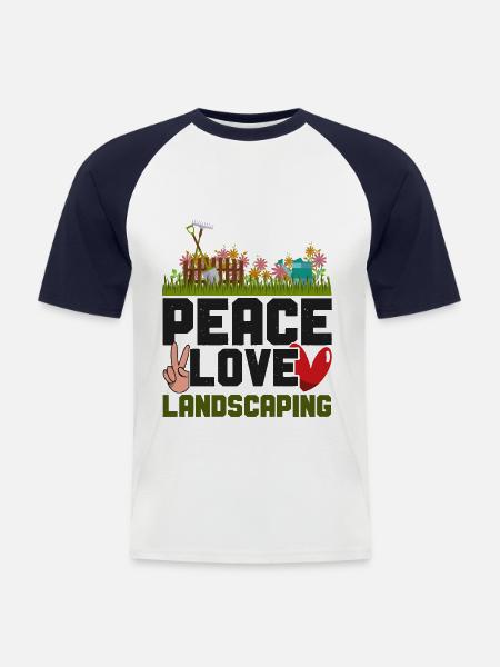 Landscaper Landscaping Landscape - Men's Baseball T-Shirt - white/navy