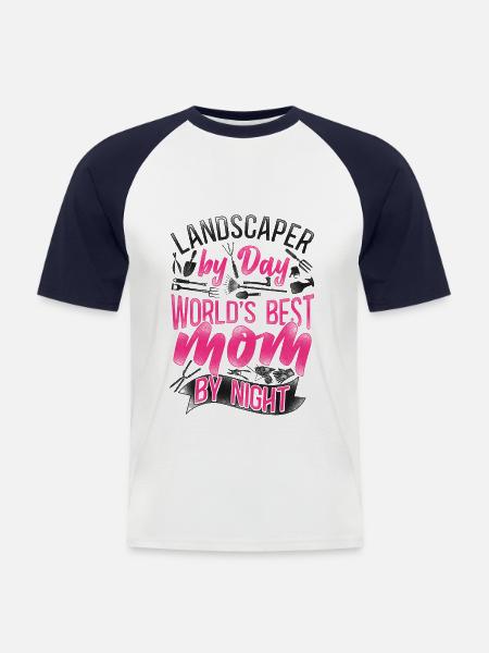 Landscaper Landscaping Landscape - Men's Baseball T-Shirt - white/navy