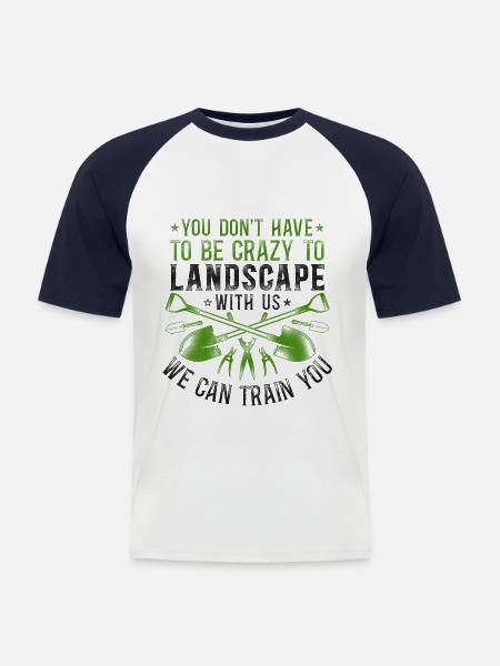 Landscaper Landscaping Landscape - Männer Baseball-T-Shirt - Weiß/Navy