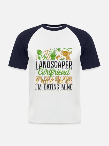 Landscaper Landscaping Landscape - Men's Baseball T-Shirt - white/navy