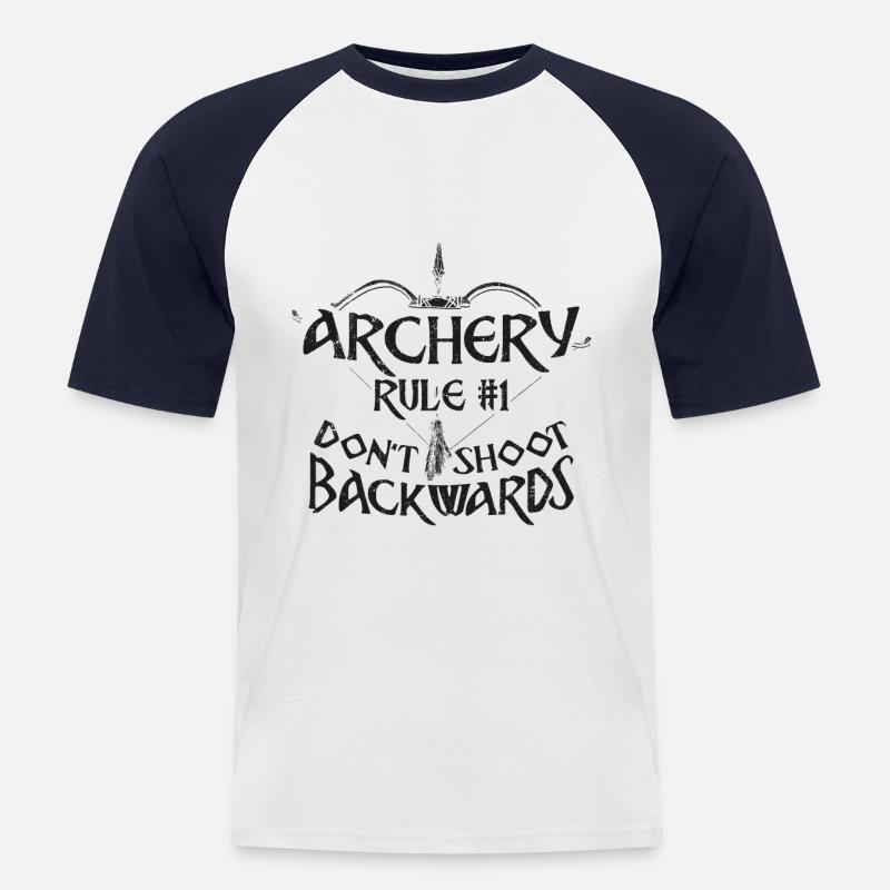 Archery Bow Archer Compound Bow - Men's Baseball T-Shirt - white/navy