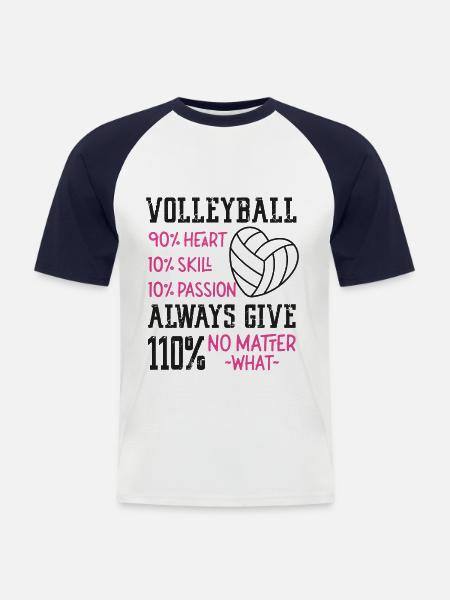 Volleyball Player Team Volleyball - Men's Baseball T-Shirt - white/navy