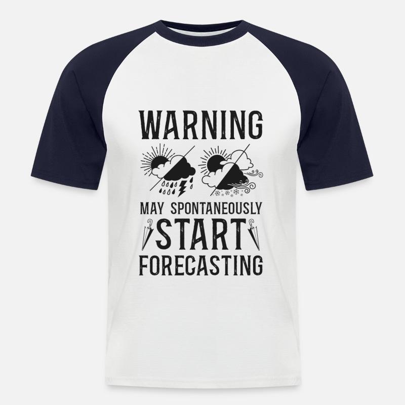 Meteorologist Weather Forecast - Männer Baseball-T-Shirt - Weiß/Navy