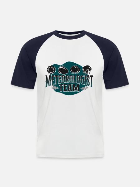 Meteorologist Weather Forecast - Men's Baseball T-Shirt - white/navy