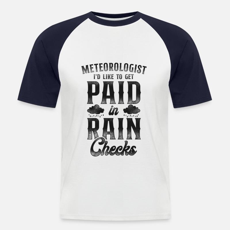 Meteorologist Weather Forecast - Männer Baseball-T-Shirt - Weiß/Navy