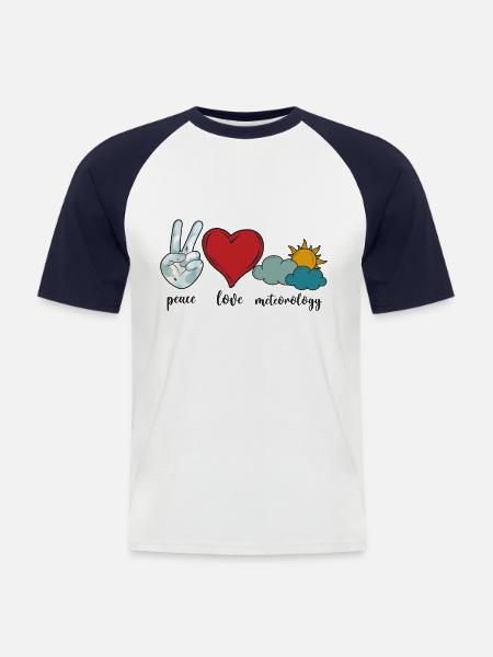 Meteorologist Weather Forecast - Men's Baseball T-Shirt - white/navy