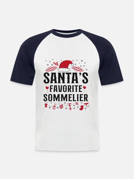 Sommelier Wine Drinking Tasting - Männer Baseball-T-Shirt - Weiß/Navy