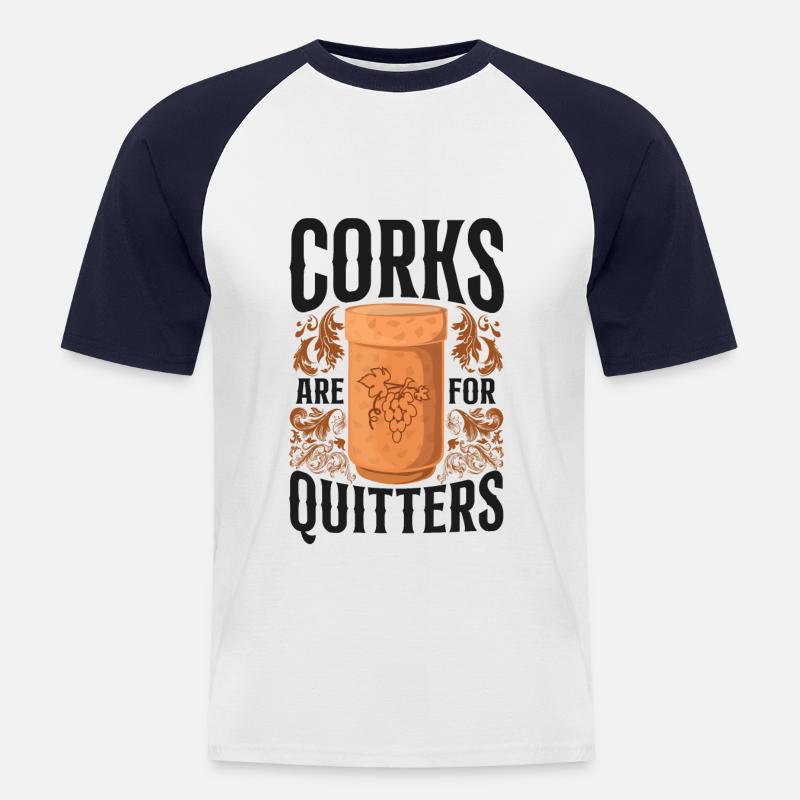 Sommelier Wine Drinking Tasting - Männer Baseball-T-Shirt - Weiß/Navy