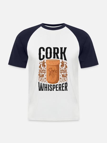 Sommelier Wine Drinking Tasting - Männer Baseball-T-Shirt - Weiß/Navy