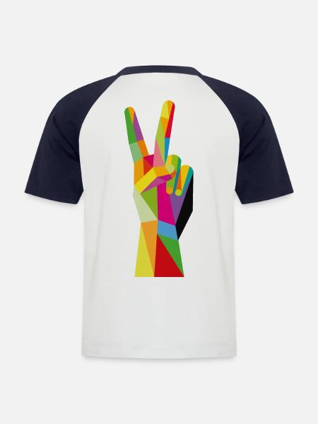 Victory - Men's Baseball T-Shirt - white/navy