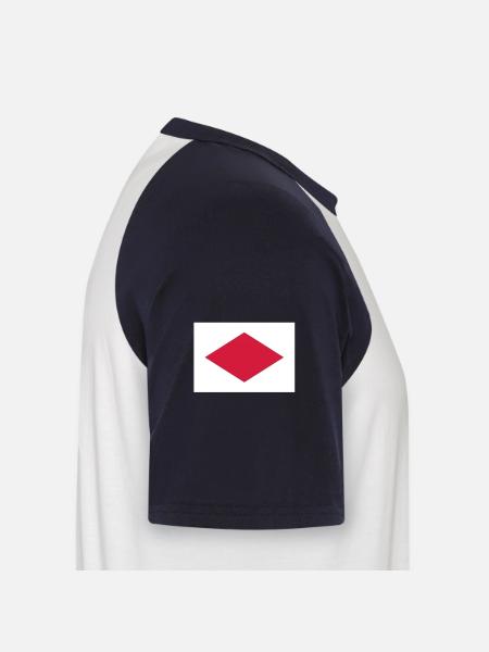 Westweg - Men's Baseball T-Shirt - white/navy