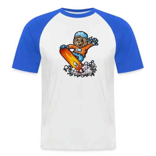 Marmotte Snowboard Fun - T-shirt baseball manches courtes Homme