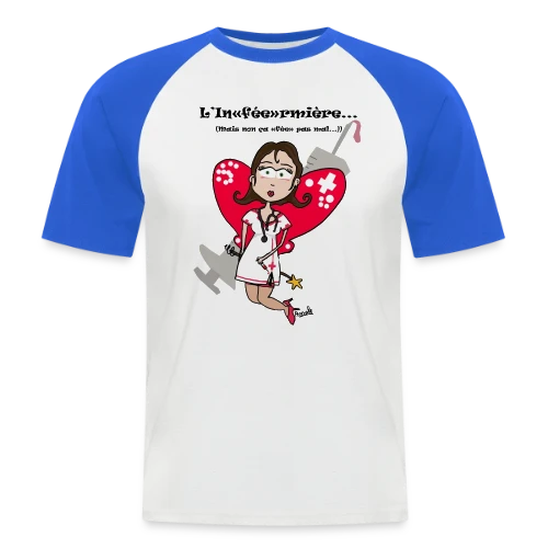 Inféermière Passionnée - T-shirt baseball manches courtes Homme