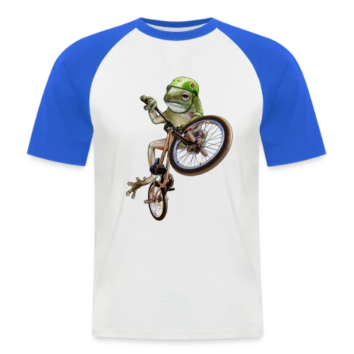 Grenouille BMX : Le Rider des Marais - T-shirt baseball manches courtes Homme