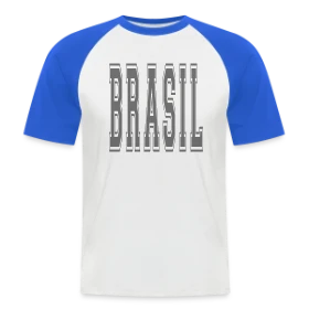 Maquette de T-shirt baseball manches courtes Homme « Fierté Brésilienne Football » à imprimer et personnaliser