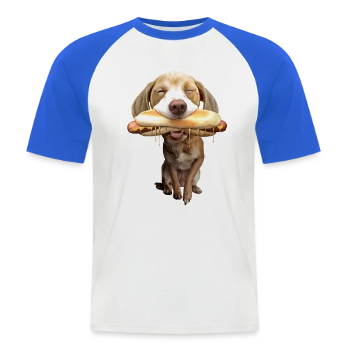 Chien Gourmand Hotdog - T-shirt baseball manches courtes Homme