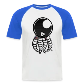 Maquette de T-shirt baseball manches courtes Homme - Cosmo Poulpe à imprimer et personnaliser