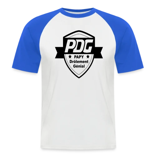 Papy PDG : Le Boss de la Famille - T-shirt baseball manches courtes Homme