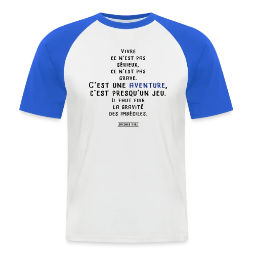 Jacques Brel: Le Grand Poète - T-shirt baseball manches courtes Homme