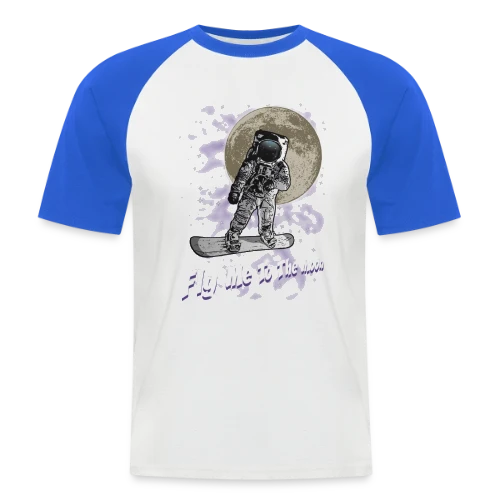Snowboarder lunaire - T-shirt baseball manches courtes Homme
