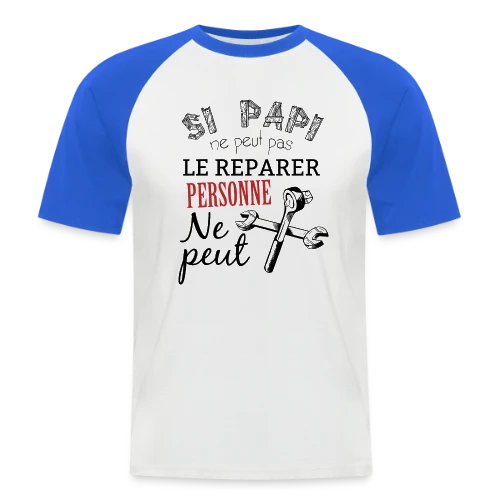 T-shirt Papi Bricoleur - L'Expert des Réparations - T-shirt baseball manches courtes Homme