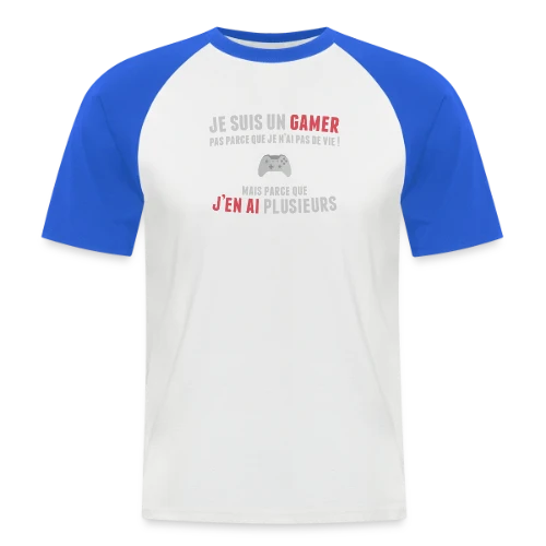Gamer : Des Vies à Volonté - T-shirt baseball manches courtes Homme