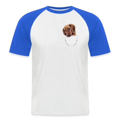 Chien de Poche - T-shirt baseball manches courtes Homme