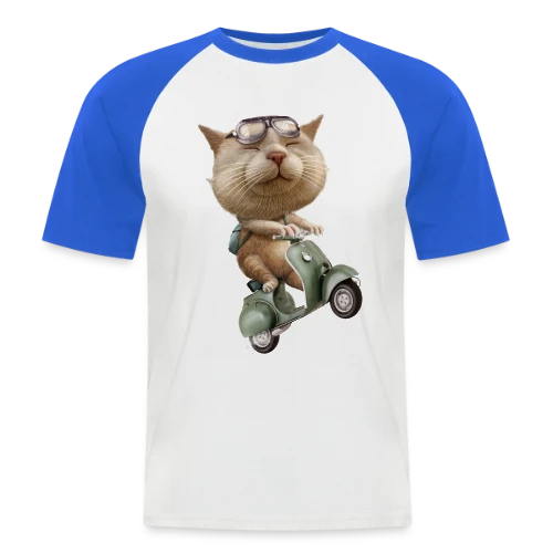 Chat en Cavale - T-shirt baseball manches courtes Homme