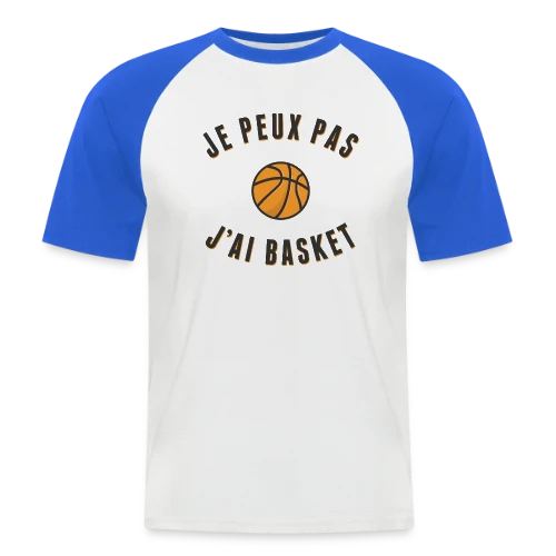 Je peux pas, j'ai basket ! L'excuse idéale - T-shirt baseball manches courtes Homme