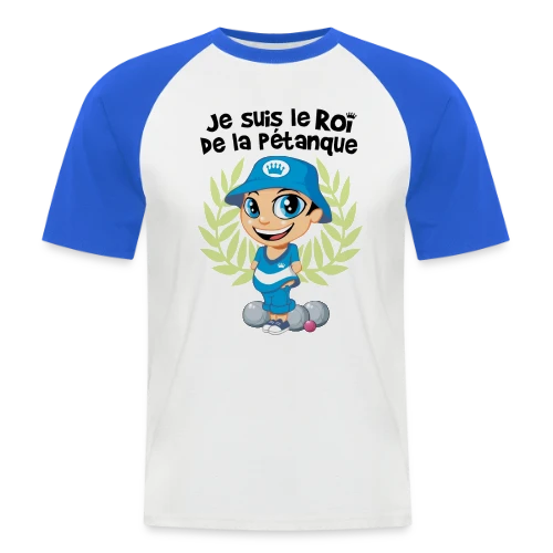 Roi de la pétanque - T-shirt baseball manches courtes Homme
