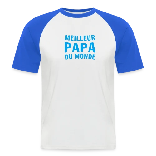T-shirt "Meilleur Papa du Monde" - T-shirt baseball manches courtes Homme