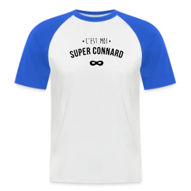 Maquette de T-shirt baseball manches courtes Homme « Grand Taquin : Humour et Style Décalé » à imprimer et personnaliser