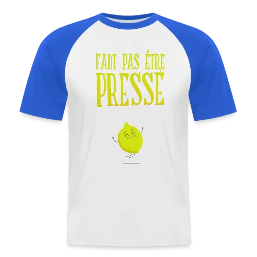 T-shirt Pas Pressé : L'Art de Prendre Son Temps - T-shirt baseball manches courtes Homme