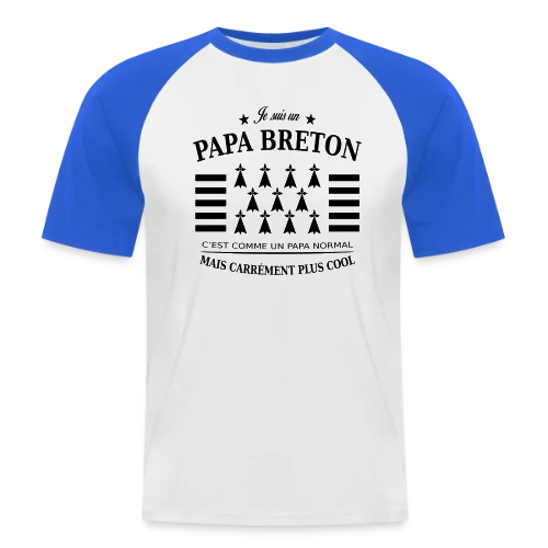 T-shirt Papa Breton Authentique - T-shirt baseball manches courtes Homme