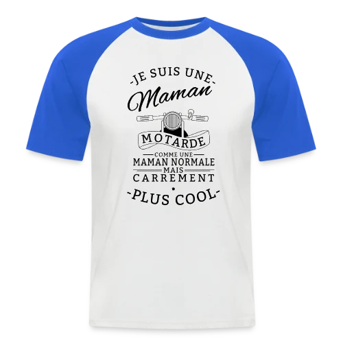 Maman Motarde : L'Asphalte au Coeur - T-shirt baseball manches courtes Homme