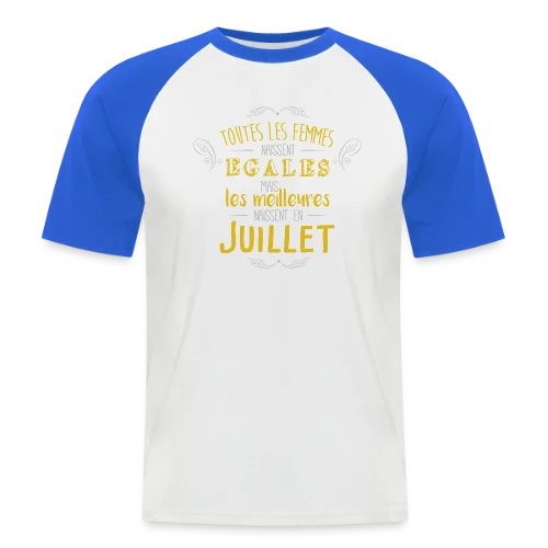 Reine de Juillet : Les Légendes Naissent en Été - T-shirt baseball manches courtes Homme